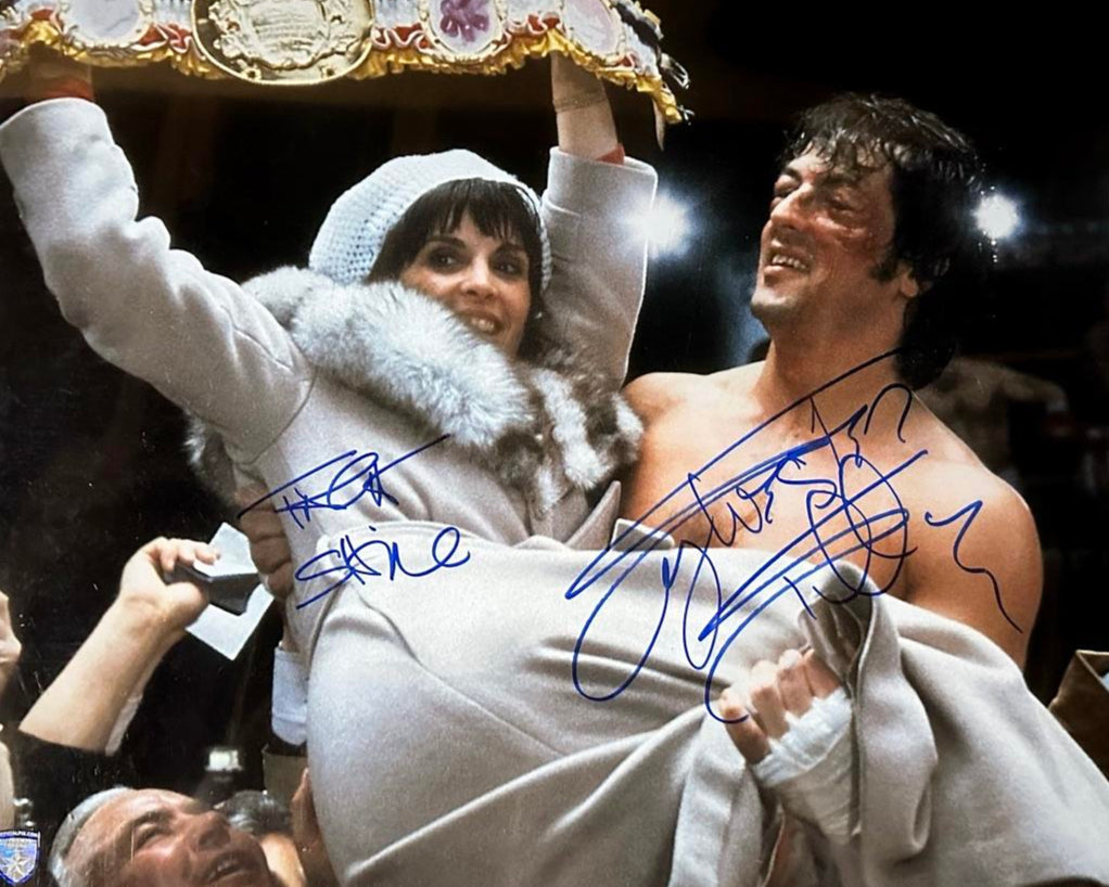 Sylvester Stallone & Talia Shire Signed 16x20 Photo (Rocky) *RARE* - Official Pix COA